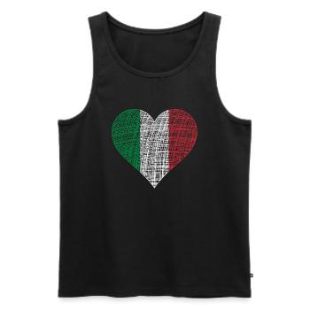 Italien Herz I love Italy - Männer Premium Bio Tank Top - Schwarz - Vorne - Michal (187cm)