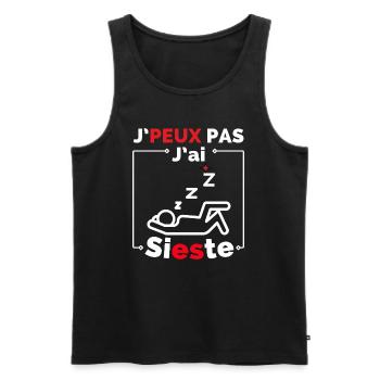 Ich kann nicht, ich habe ein Nickerchen gemacht - Männer Premium Bio Tank Top - Schwarz - Vorne - AI Model Male 178 light (178cm)