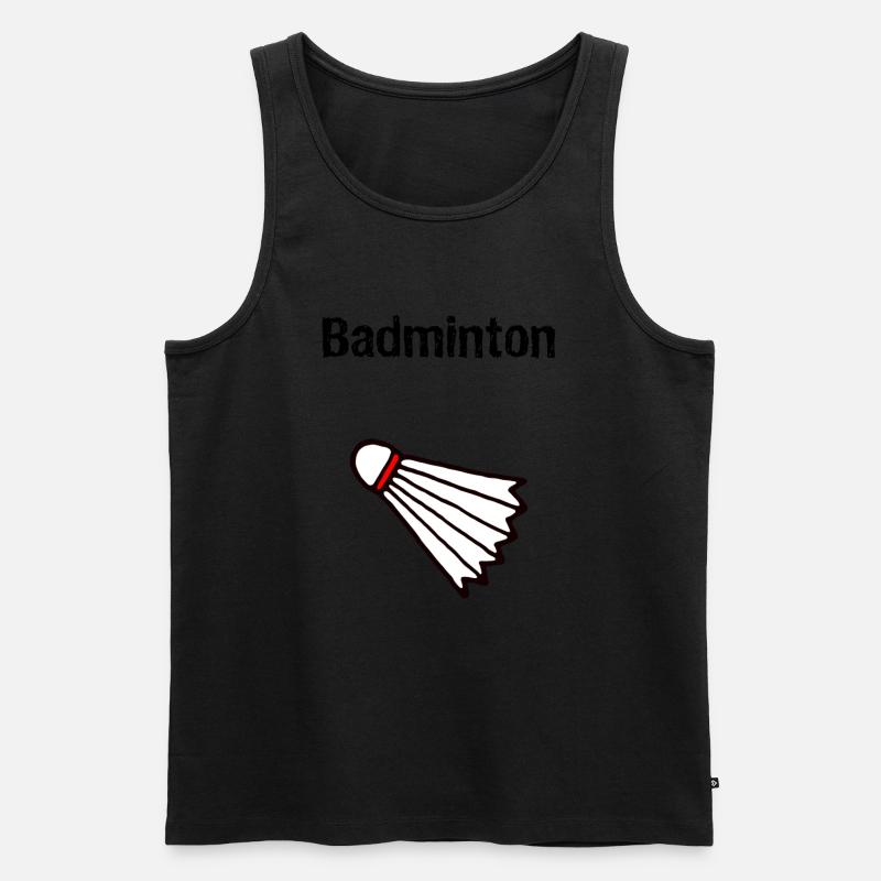 Badminton - Männer Premium Bio Tank Top - Schwarz