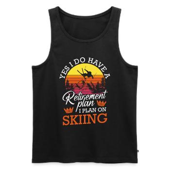 Wintersport Berge Skipiste - Männer Premium Bio Tank Top - Schwarz - Vorne - Michal (187cm)
