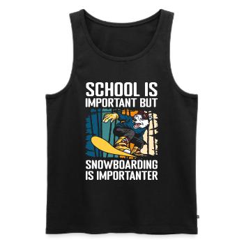 Snowboarder Hobby Snow Berg - Männer Premium Bio Tank Top - Schwarz - Vorne - AI Model Male 178 light (178cm)