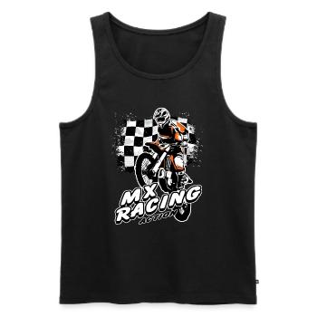 Supercross - Moto Cross - Motocross - Débardeur bio Premium Homme - noir - Devant - Michal (187cm)