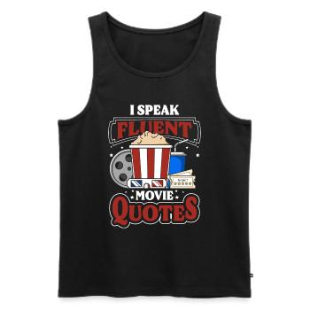 Filmliebhaber Leinwand Staff Hollywood - Männer Premium Bio Tank Top - Schwarz - Vorne - AI Model Male 178 light (178cm)