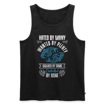 Fische Astrologie Sternbild - Männer Premium Bio Tank Top - Schwarz - Vorne - Michal (187cm)