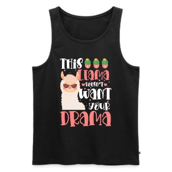 Kamel Flauschig Drama Züchter - Männer Premium Bio Tank Top - Schwarz - Vorne - AI Model Male 178 light (178cm)