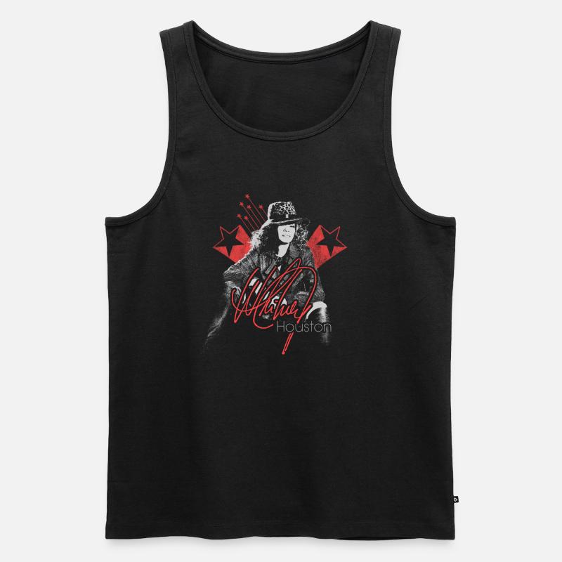 Whitney Houston Bild Und Autogramm - Männer Premium Bio Tank Top - Schwarz