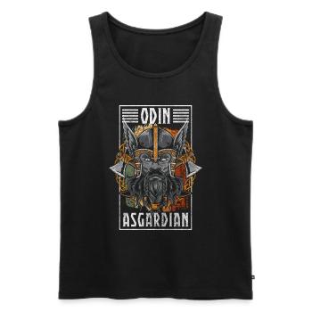 Odin Valhalla Thunder German - Men's Premium Organic Tank Top - black - Front - Michal (187cm)