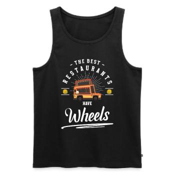 Nourriture de rue Snack Food on Wheels Food - Débardeur bio Premium Homme - noir - Devant - Michal (187cm)