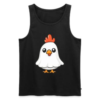 Hahn Halloween Lustig Geist - Männer Premium Bio Tank Top - Schwarz - Vorne - AI Model Male 178 light (178cm)