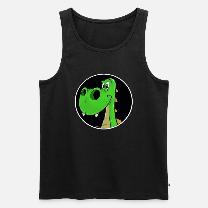 Dinosaurier - Männer Premium Bio Tank Top - Schwarz