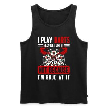 Dart Dartboard Sport Competition - Men's Premium Organic Tank Top - black - Front - Michal (187cm)