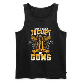 Shooting Club Shooting Range Shooter Firearm - Men's Premium Organic Tank Top - black - Front - AI Model Male 178 light (178cm)