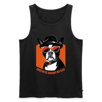 Sizeless Cool - Men's Premium Organic Tank Top - black - Front - AI Model Male 178 light (178cm)