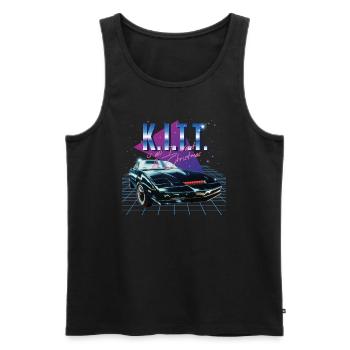 KITT is all I want for Christmas - Männer Premium Bio Tank Top - Schwarz - Vorne - Michal (187cm)