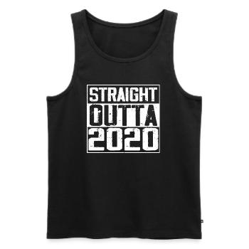 Straight Outta 2020 Retro Geburtstagsgeschenk 2020 - Männer Premium Bio Tank Top - Schwarz - Vorne - AI Model Male 178 light (178cm)