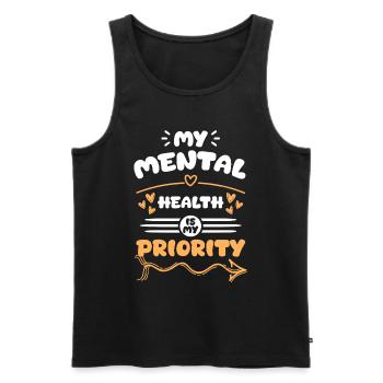 Spa Relaxen Urlaub Pilates - Männer Premium Bio Tank Top - Schwarz - Vorne - Michal (187cm)