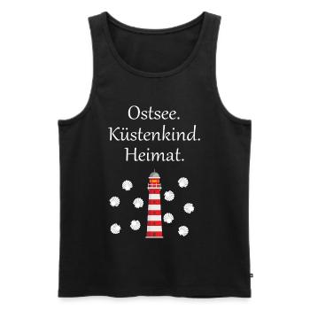 Ostsee Küstenkind Heimat Geschenkidee - Männer Premium Bio Tank Top - Schwarz - Vorne - Michal (187cm)