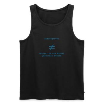 back to school: Kinder-Garten - Männer Premium Bio Tank Top - Schwarz - Vorne - Michal (187cm)