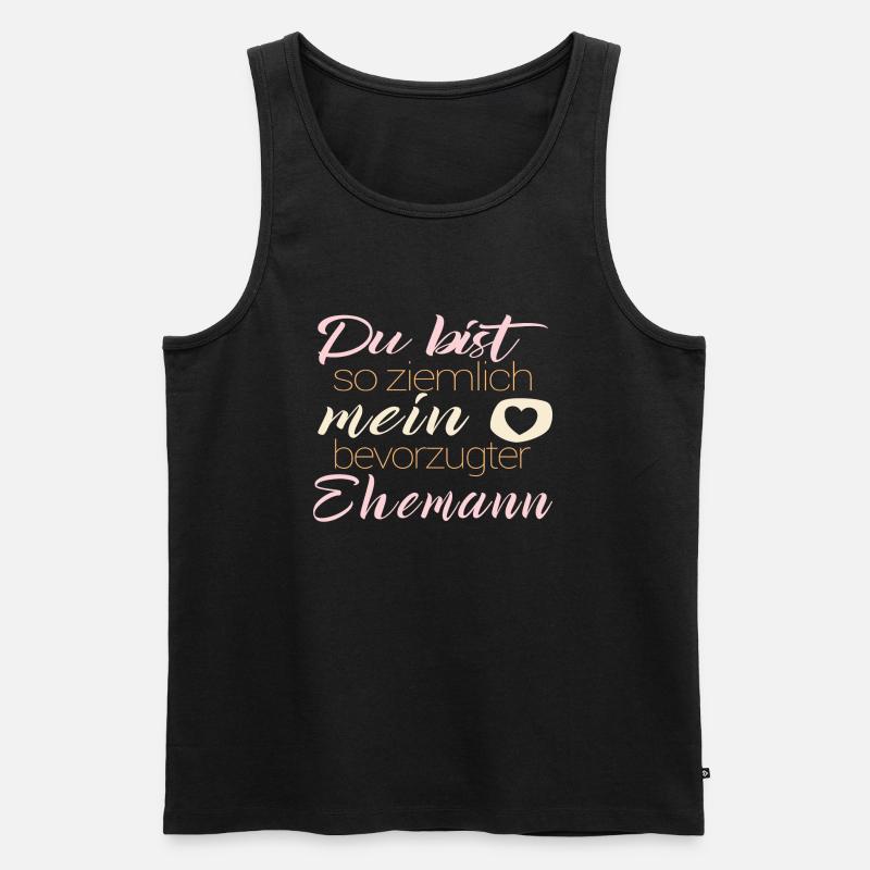 Bevorzugter Ehemann Valentinsgeschenk Frau - Männer Premium Bio Tank Top - Schwarz