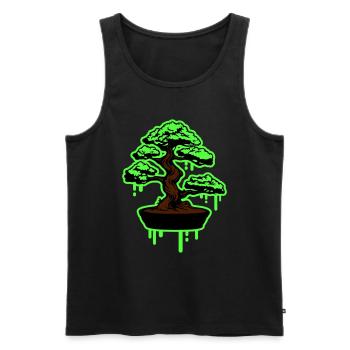 Tree Bonsai Symbol - Men's Premium Organic Tank Top - black - Front - Michal (187cm)