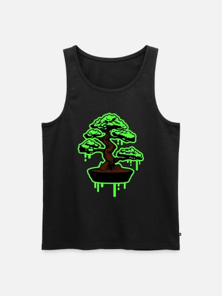 Tree Bonsai Symbol - Men's Premium Organic Tank Top - black