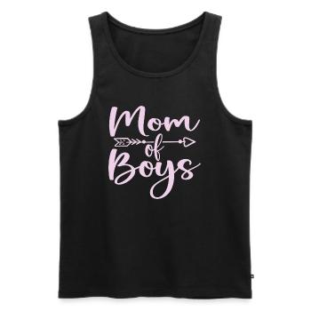 Maman de Garçons - Cadeau Fête des Mères - Débardeur bio Premium Homme - noir - Devant - Michal (187cm)
