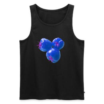tomaten,blaue tomaten,rispentormaten,tomate,popart - Männer Premium Bio Tank Top - Schwarz - Vorne - AI Model Male 178 light (178cm)