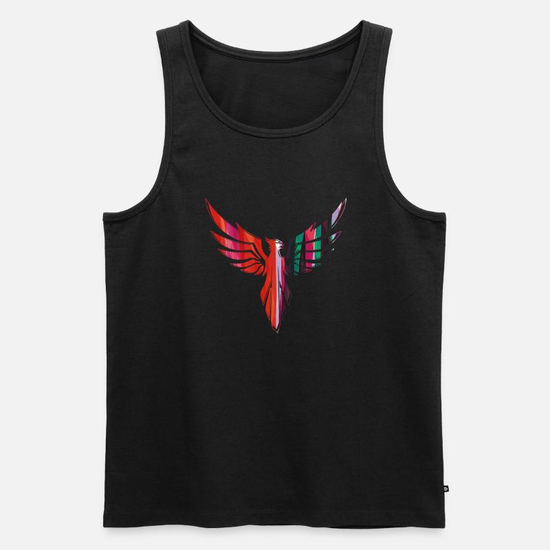 Phoenix,vogel,graffiti,Malerei,blau - Männer Premium Bio Tank Top - Schwarz