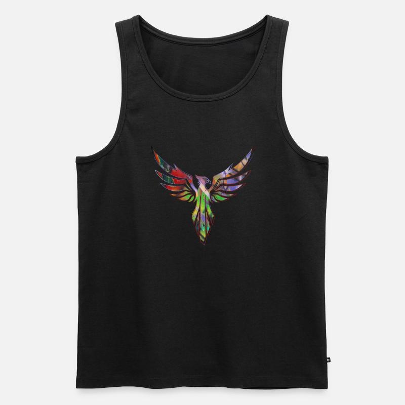 Phoenix,vogel,graffiti,Malerei,blau - Männer Premium Bio Tank Top - Schwarz