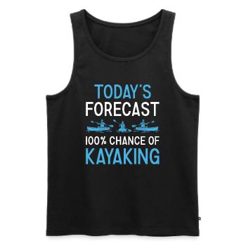 Kayaker Today's Forecast Kayaking - Men's Premium Organic Tank Top - black - Front - Michal (187cm)