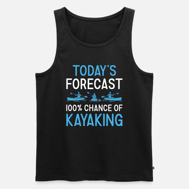 Kayaker Today's Forecast Kayaking - Männer Premium Bio Tank Top - Schwarz