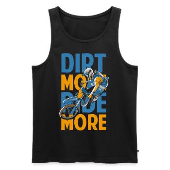 Dirtbike Motorcyclist Bike Motor Race - Men's Premium Organic Tank Top - black - Front - AI Model Male 178 light (178cm)