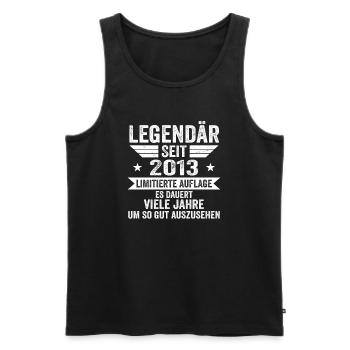 Legendär seit 2013 Limitierte Auflage 2013 - Männer Premium Bio Tank Top - Schwarz - Vorne - Michal (187cm)