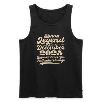 Es war einmal eine Legende. Dezember 2025 Geburts - Männer Premium Bio Tank Top - Schwarz - Vorne - Michal (187cm)