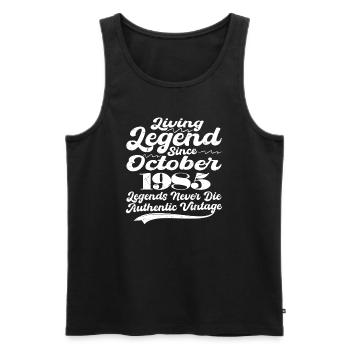 Es war einmal eine Legende. oktober 1985 Geburts - Männer Premium Bio Tank Top - Schwarz - Vorne - Michal (187cm)