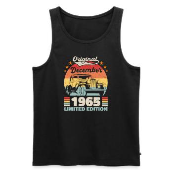 December 1965 Birthday present December 1965 - Men's Premium Organic Tank Top - black - Front - Michal (187cm)