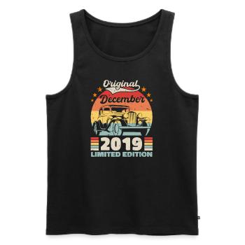 December 2019 Birthday Gift December 2019 - Men's Premium Organic Tank Top - black - Front - Michal (187cm)