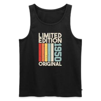 1950 - Limited Edition Birthday Gift 1950 Original - Männer Premium Bio Tank Top - Schwarz - Vorne - Michal (187cm)