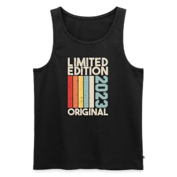 2023 - Limited Edition Birthday Gift 2023 Original - Männer Premium Bio Tank Top - Schwarz - Vorne - Michal (187cm)