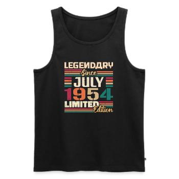 Juli 1954 Jahrestag Juli 1954 Juli Jahrgang - Männer Premium Bio Tank Top - Schwarz - Vorne - Michal (187cm)