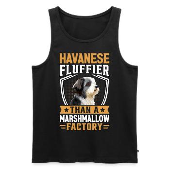 Havanese Fluffier than a Marshmallow Factory - Männer Premium Bio Tank Top - Schwarz - Vorne - Michal (187cm)