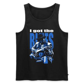 I got the blues - Männer Premium Bio Tank Top - Schwarz - Vorne - AI Model Male 178 light (178cm)