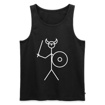 Viking - Männer Premium Bio Tank Top - Schwarz - Vorne - AI Model Male 178 light (178cm)
