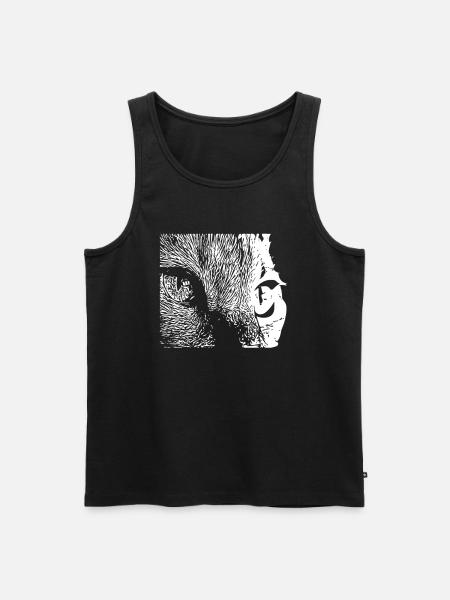 Kontrastgesicht Licht & Schatten - Männer Premium Bio Tank Top - Schwarz