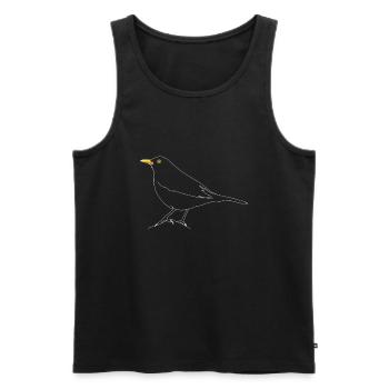 Merle - Débardeur bio Premium Homme - noir - Devant - AI Model Male 178 light (178cm)