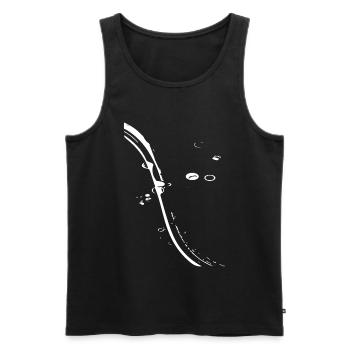 Kurvenlinie Abstrakte Linienkunst - Männer Premium Bio Tank Top - Schwarz - Vorne - Michal (187cm)