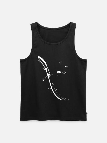 Kurvenlinie Abstrakte Linienkunst - Männer Premium Bio Tank Top - Schwarz