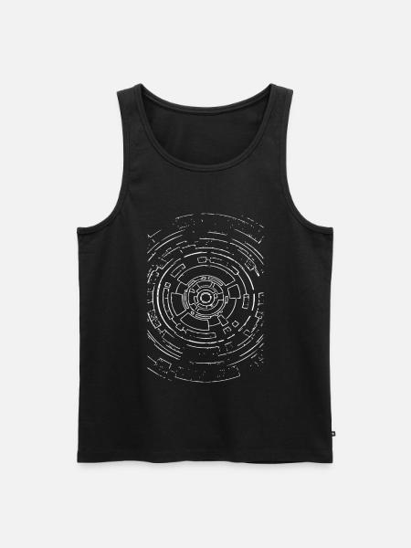 Kernkreis Nano-Tech Muster - Männer Premium Bio Tank Top - Schwarz