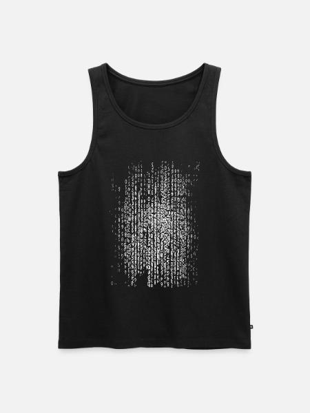Datenregen-Muster - Männer Premium Bio Tank Top - Schwarz