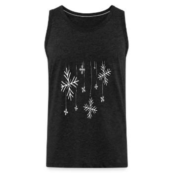 Schneeflocken - Männer Premium Bio Tank Top - Anthrazit - Vorne - Alexander (188cm)